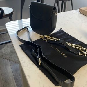 Bandolier leather handbag